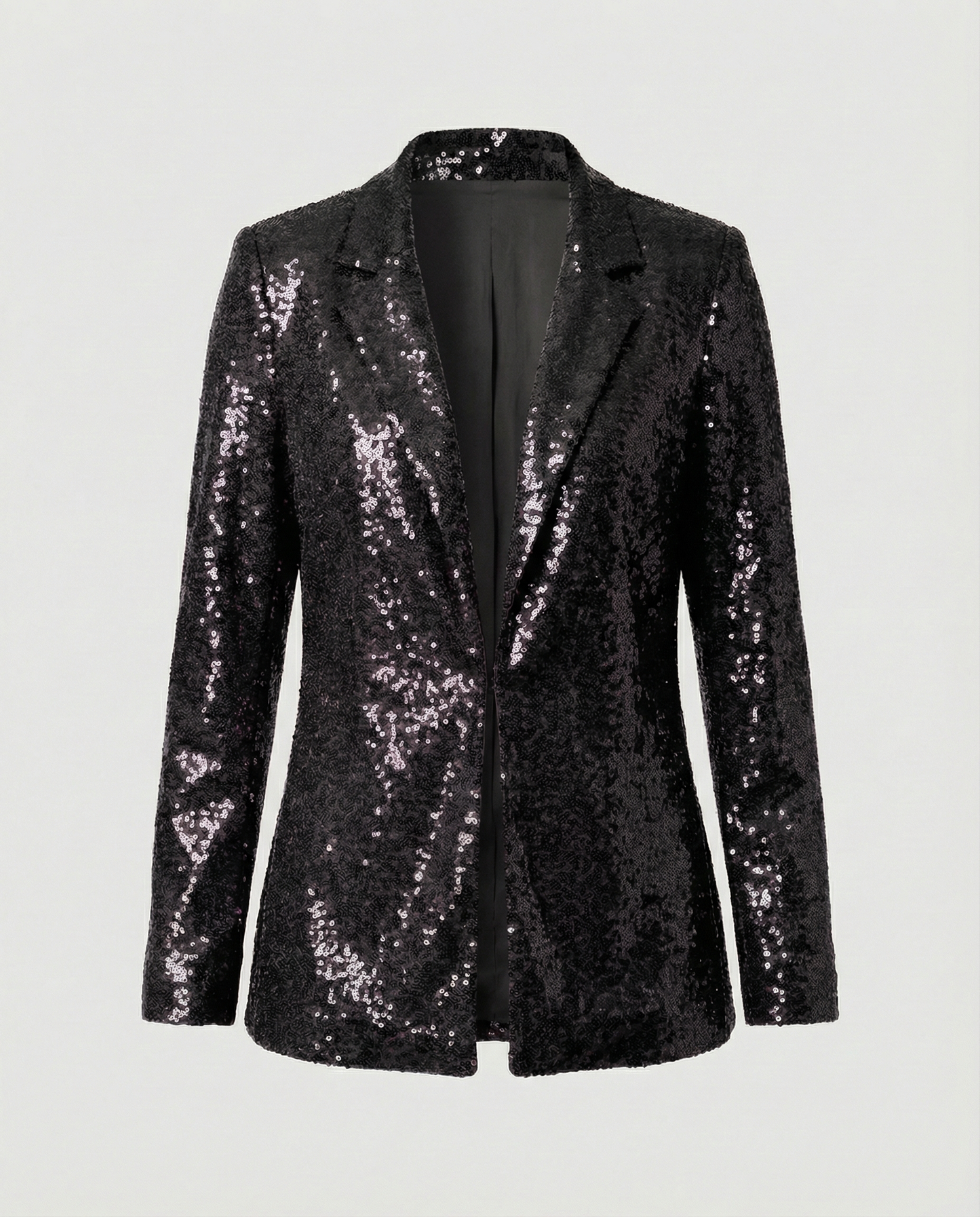 Damen Blazer Pailletten Glitter