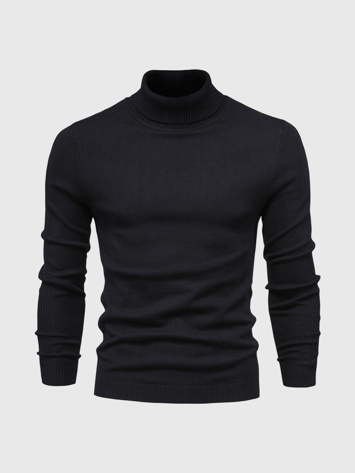 Herren Rollkragenpullover Kurz Waschbar