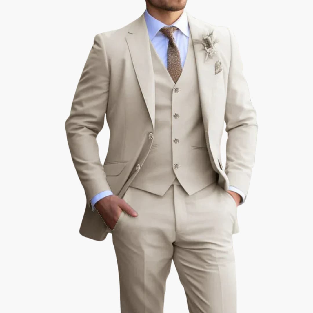 Herren Slimfit Anzug Elegant Schwarz - Norvielle