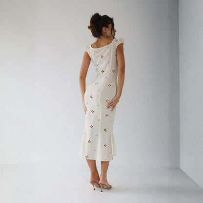 Damen Meerjungfrauen-Midi-Kleid Figurbetont