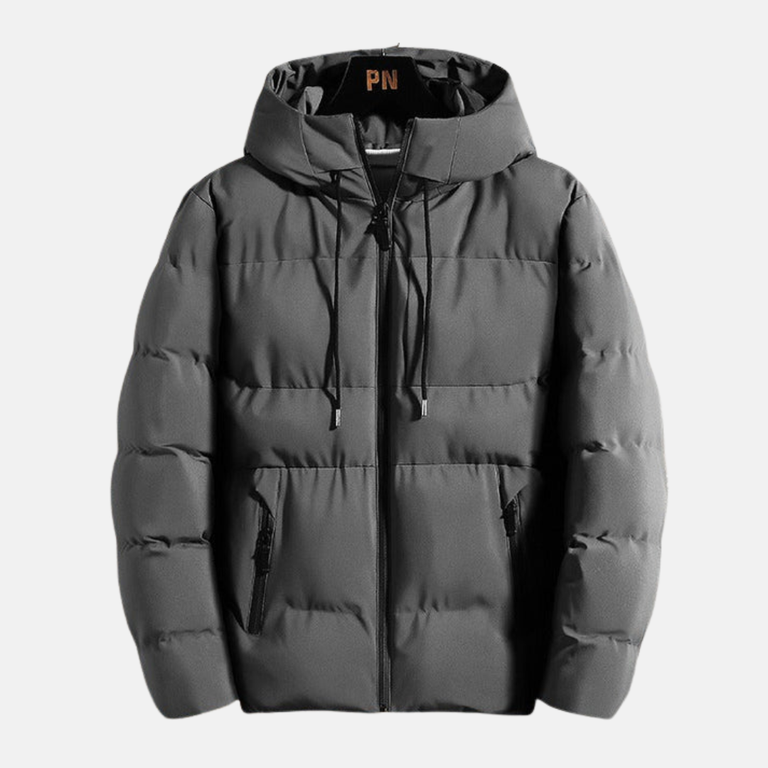 Herren Kapuzenjacke Slim Fit Gesteppt Isoliert Baumwolle