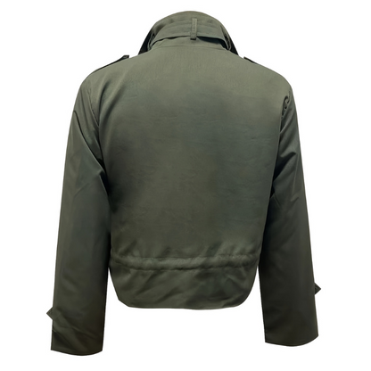 Herren Fieldjacke Grün Wasserabweisend Hoher Kragen