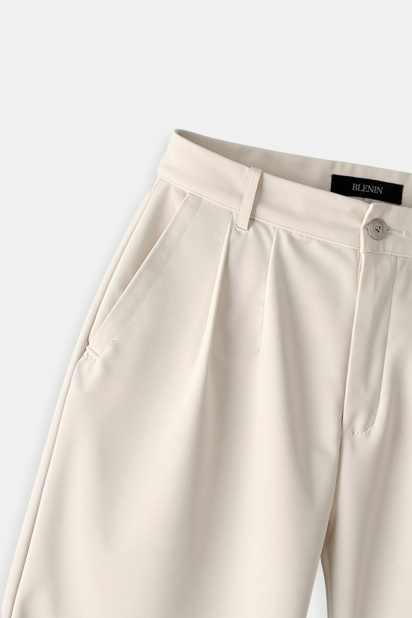 Damen Wide-Leg-Hose Hochtaillierter Bund Kleidhose