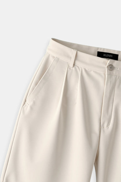 Damen Wide-Leg-Hose Hochtaillierter Bund Kleidhose
