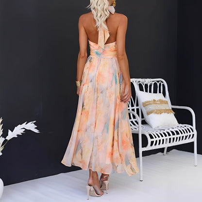 Damen Maxikleid Bunt Stilvoll