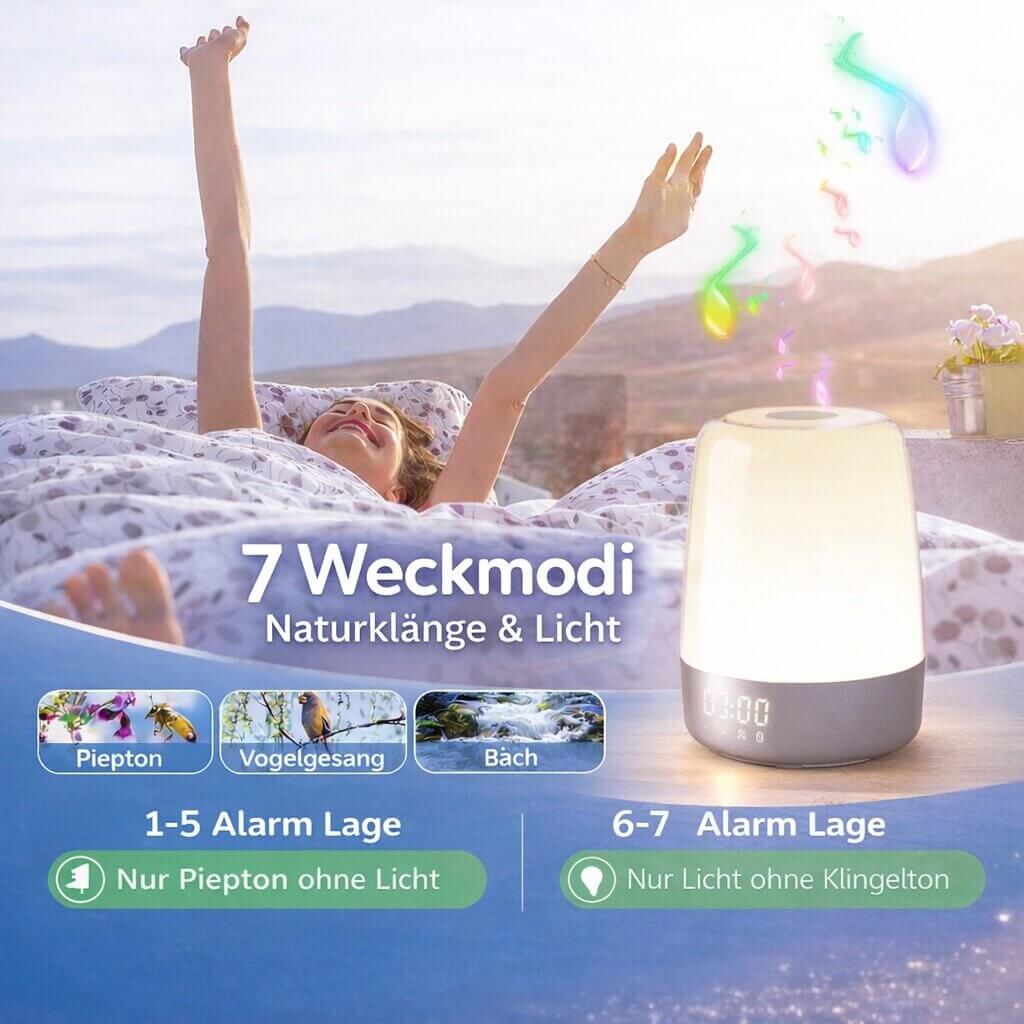 Tageslicht Wecker Lichttherapie Lampe