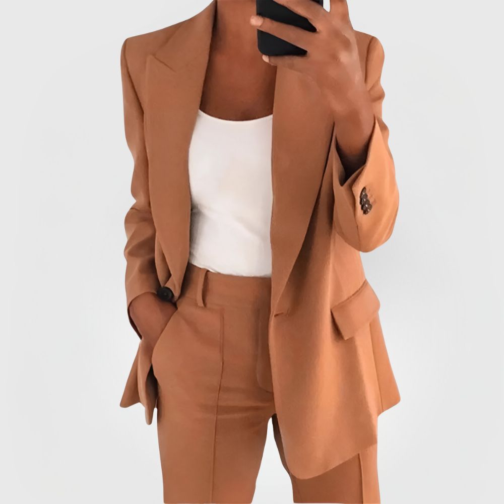 Damen Elegant Anzug Hose Blazer