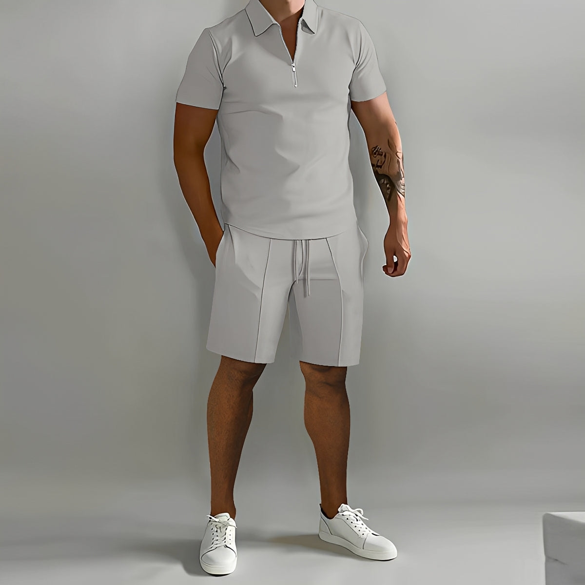 Herren Pullover Set Halb-Reißverschluss Stilvoll