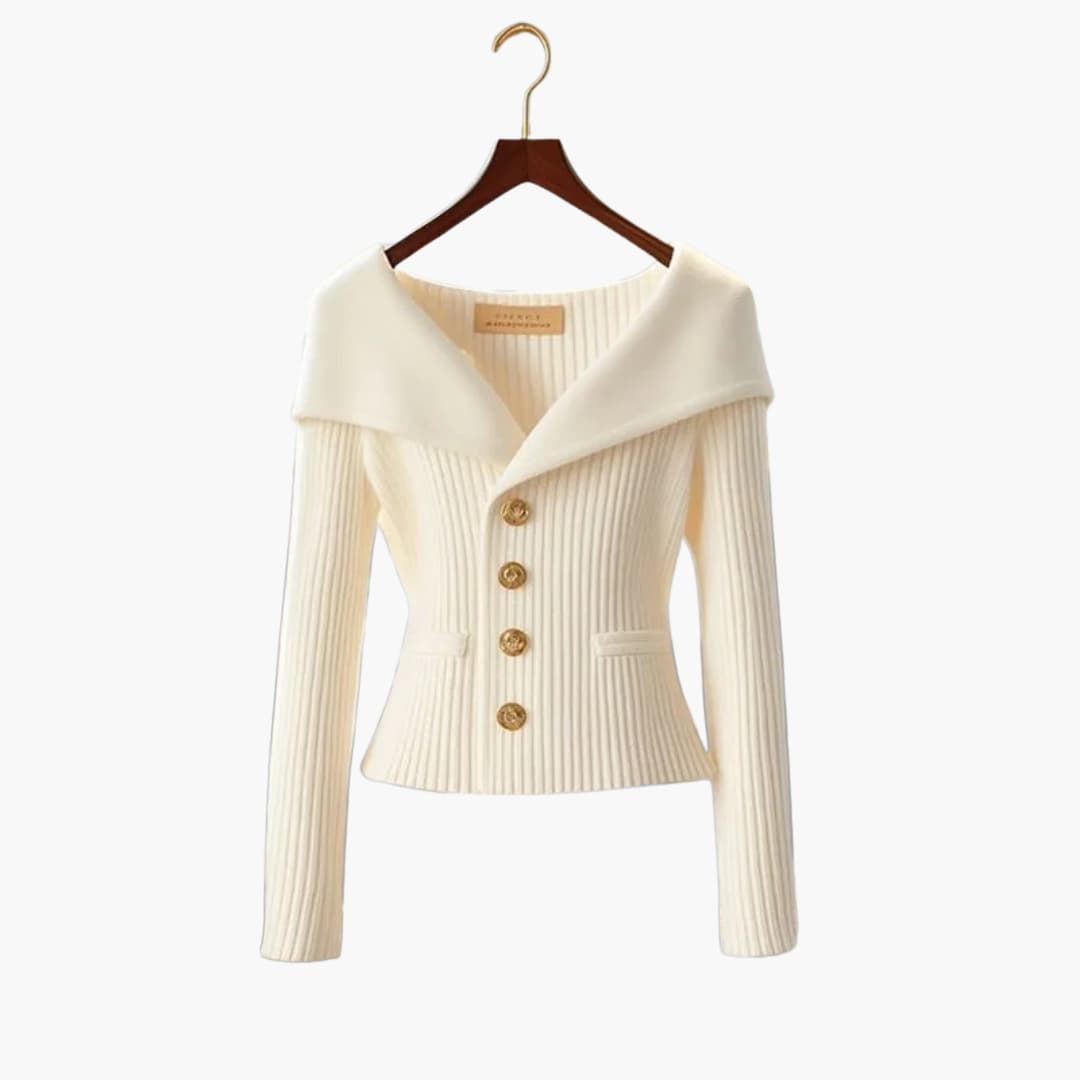 Kenny Damen Rippenstrick Cardigan Knopfverschluss