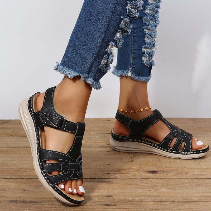 Norvielle Damen Orthopädische Sandalen Mit Plateau