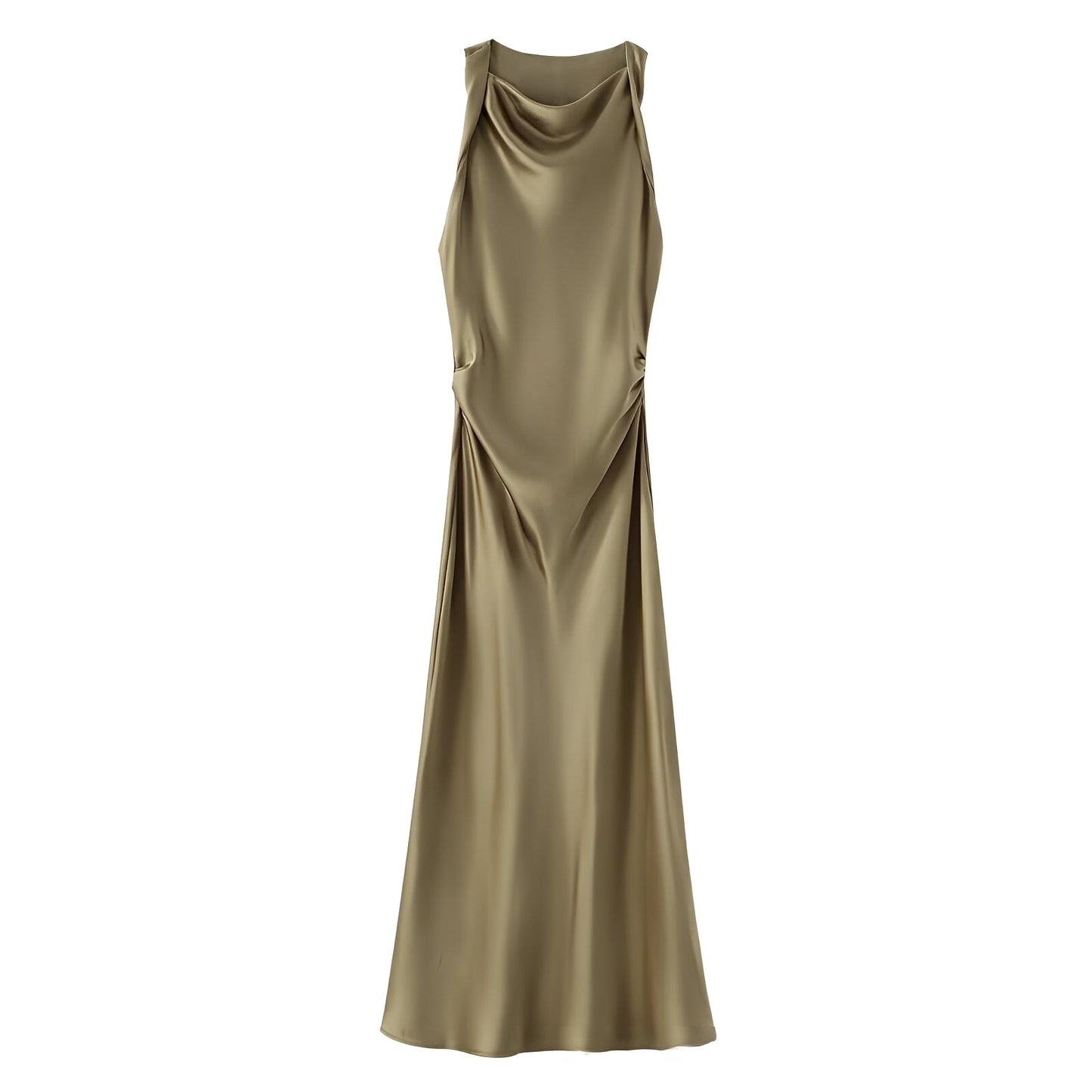 Damen Neckholder-Midikleid Elegantes Design