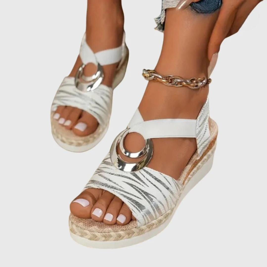 Damen Orthopädische Sandalen Schnallenriemen Leder