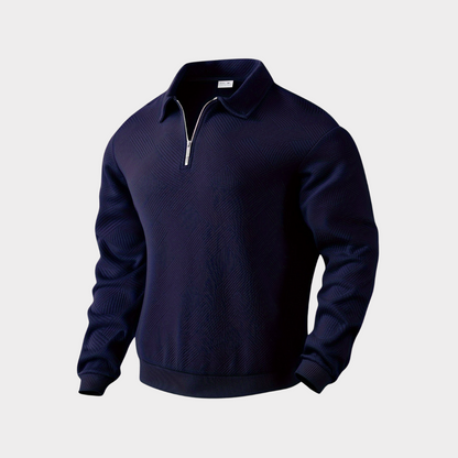 Herren Pullover Halbzipp Freizeitshirt