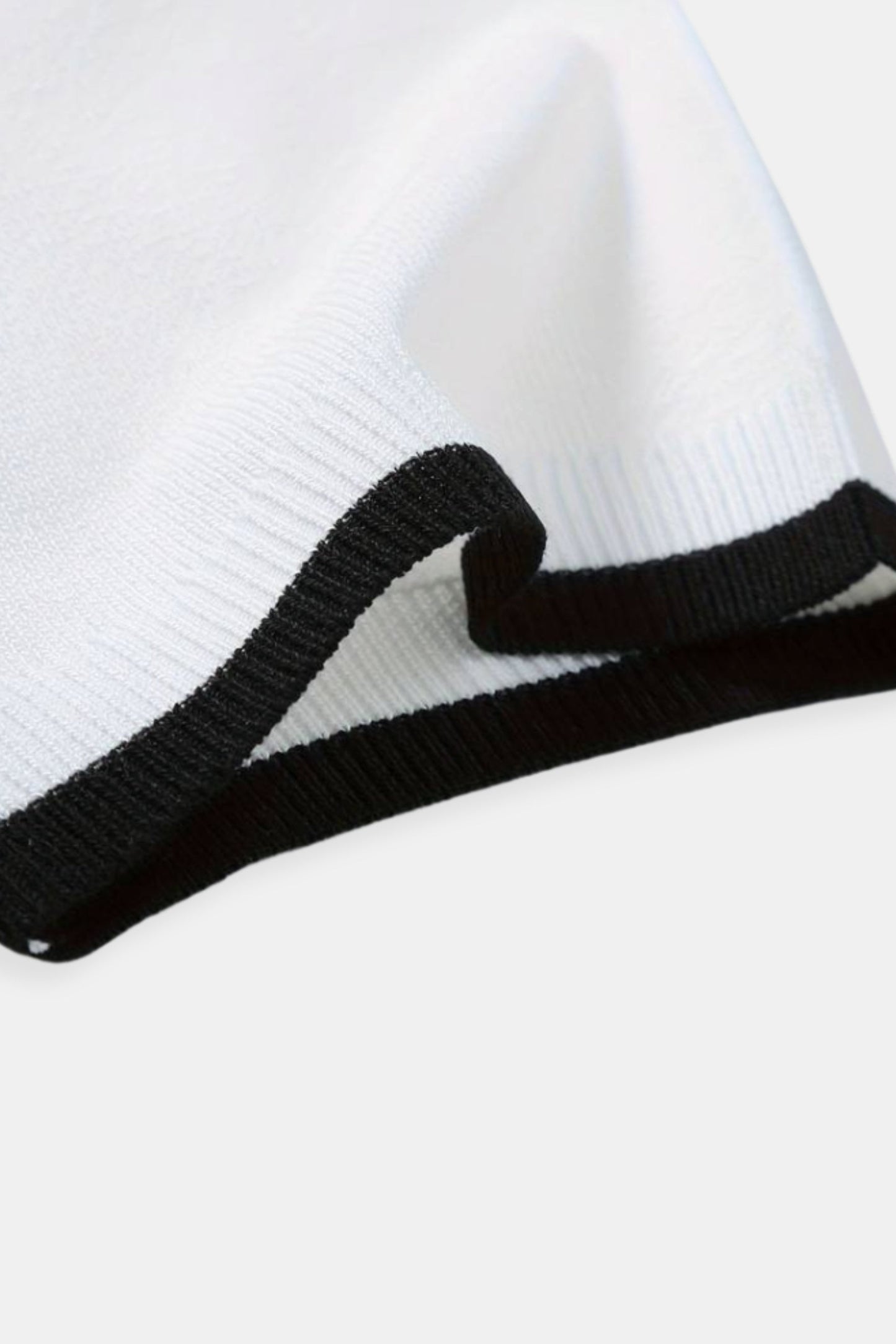 Herren Poloshirt Reißverschluss Kontrastdetails Klassisch