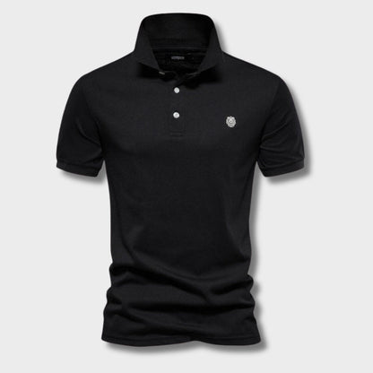 Herren Poloshirt Schmal Geschnitten Zeitlos Weiß