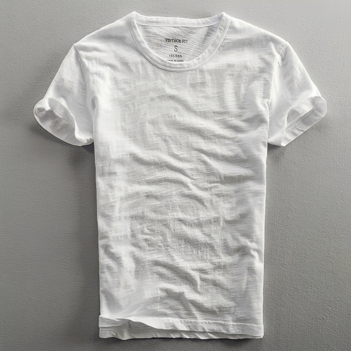 Herren Klassisches T-Shirt aus Baumwolle Weiß