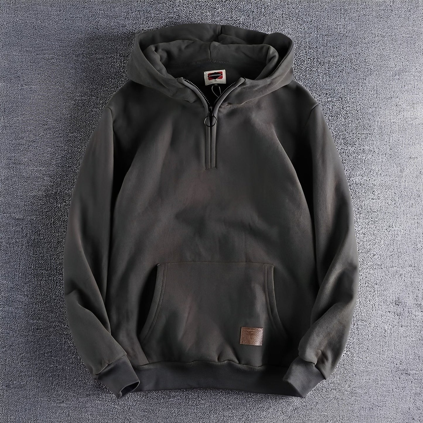 Herren Retro-Hoodie Dickes Mesh mit Reißverschluss
