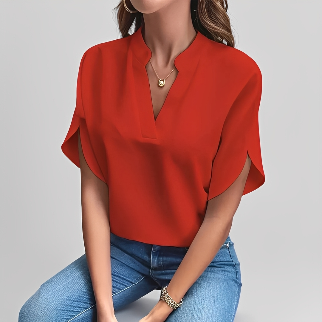 Damen Bluse Elegantes Design aus Seide Weiß
