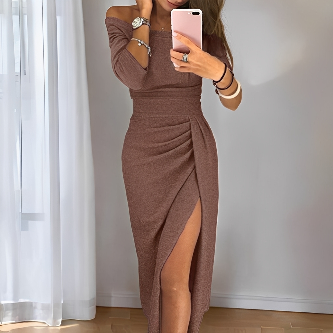 Damenkleid Mit Schlitz Elegantes Abendkleid