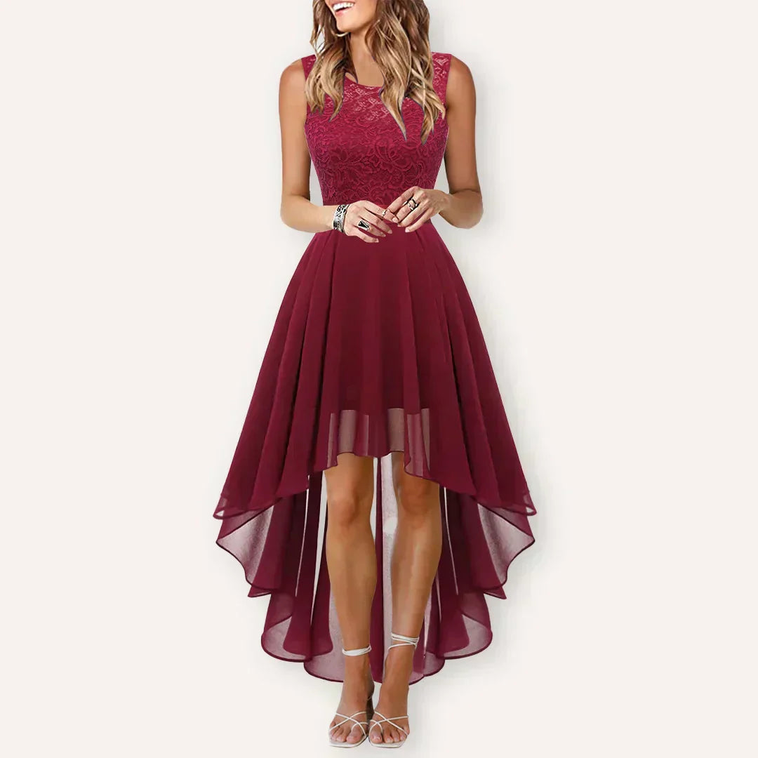 Damen Elegantes Midi Kleid Hochzeit Hochzeitsgast Schwarz - Norvielle