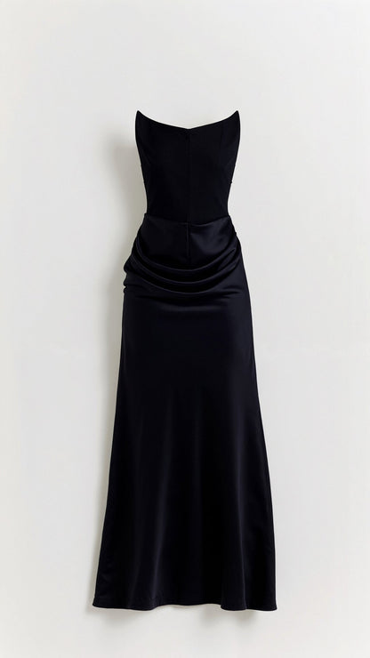 Damen Säulenmaxikleid Hochzeitsgästekleid Lang