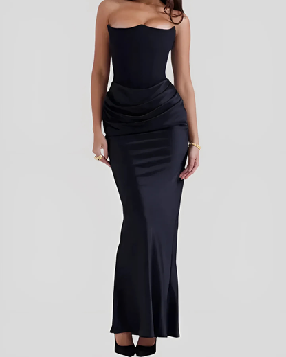 Damen Maxikleid Drapiert Hochzeitsgäste