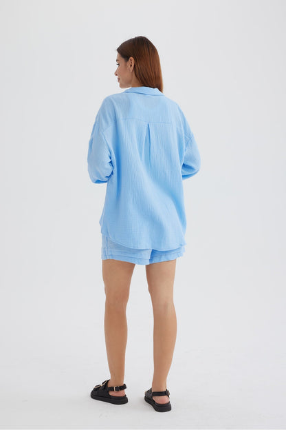 Norvielle Damen Langarmshirt und Shorts Siena