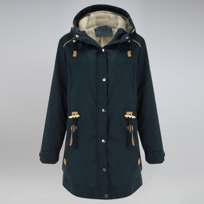Damen Winterparka Mit Kapuze Gefüttert