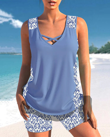 Norvielle Damen Tankini Set Bequem Strand
