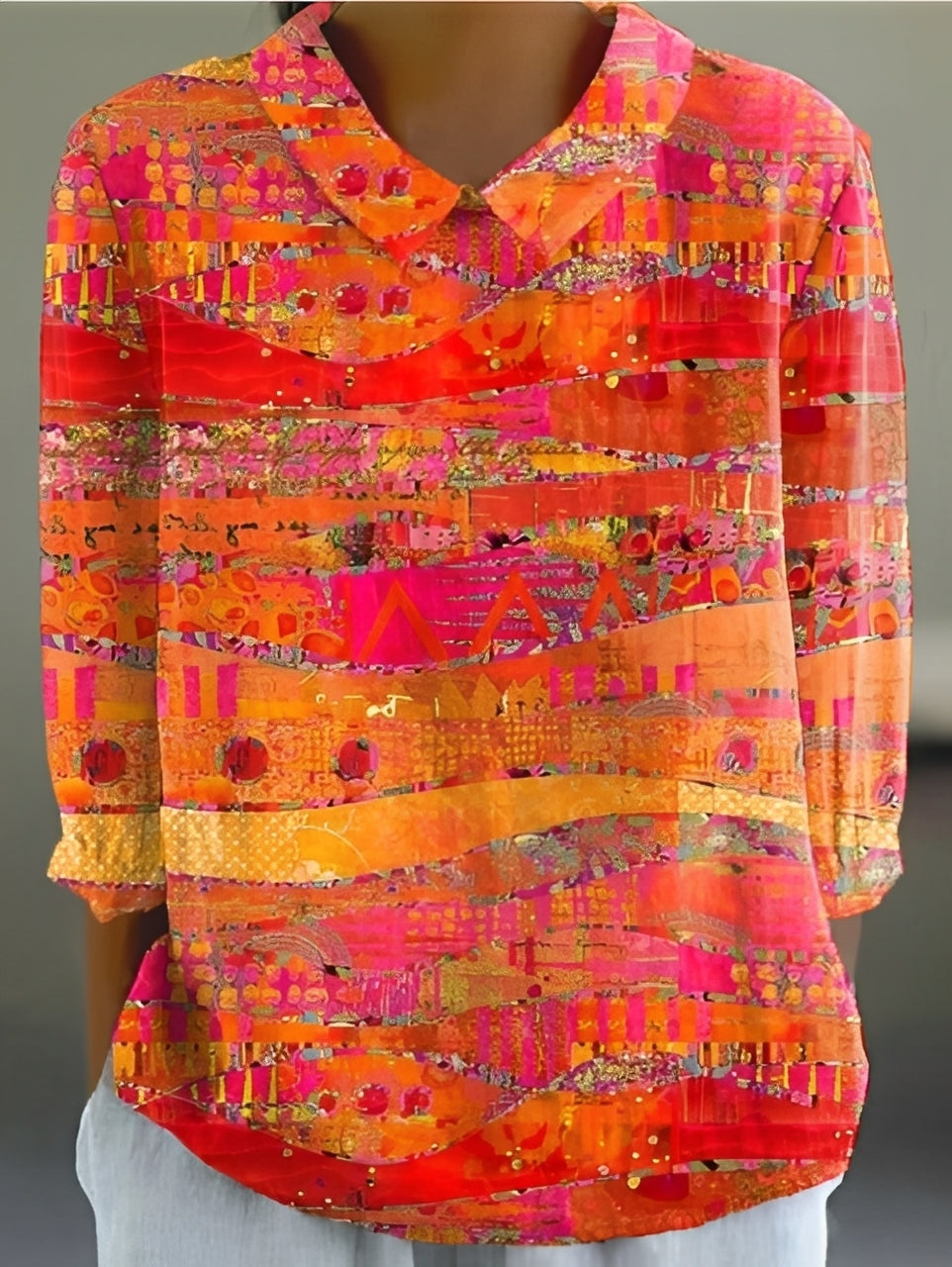 Damen-Shirt mit Print Locker Geschnitten