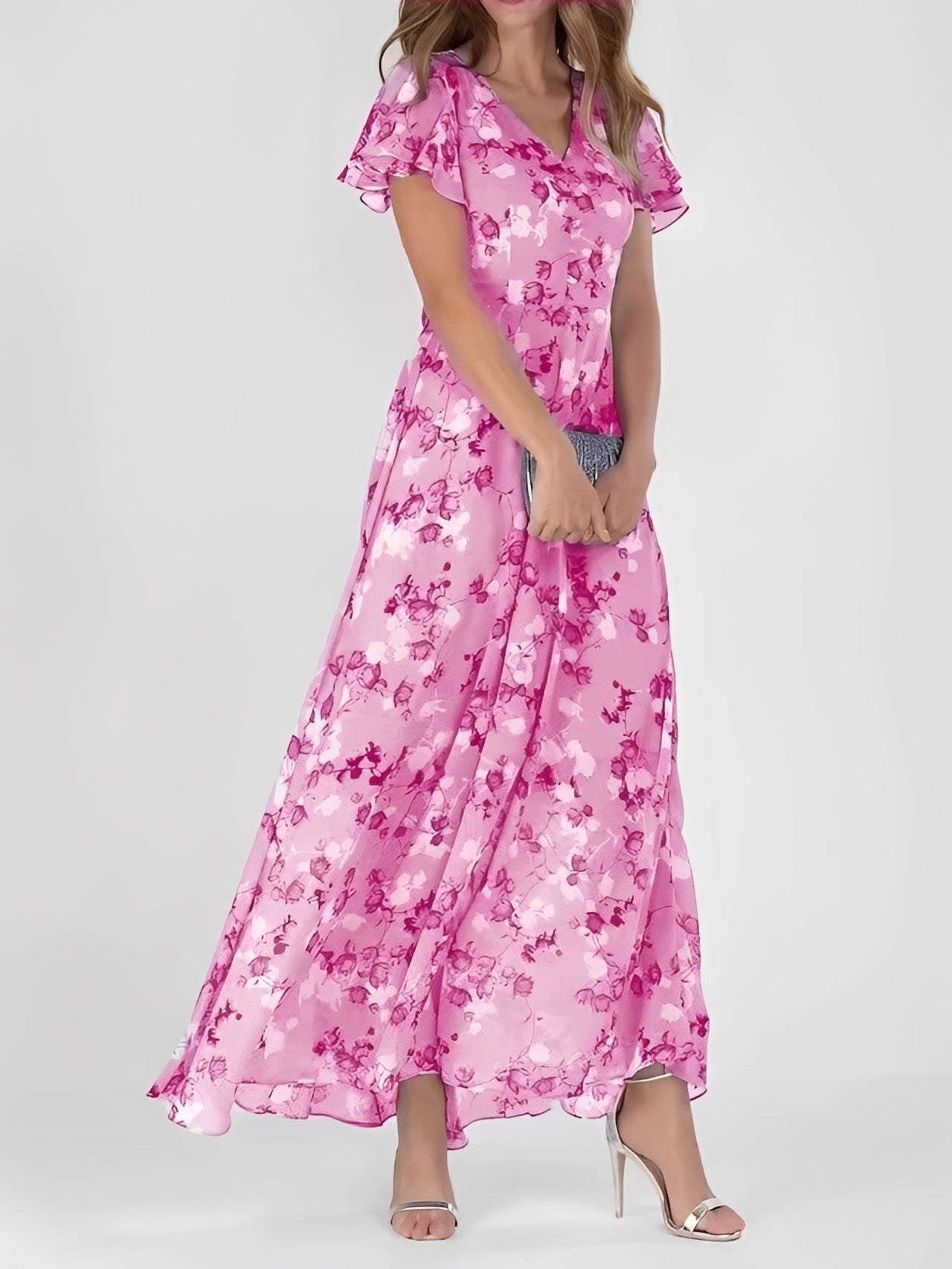 Eliza Damenkleid Blumenmuster Leicht Sommerkleid