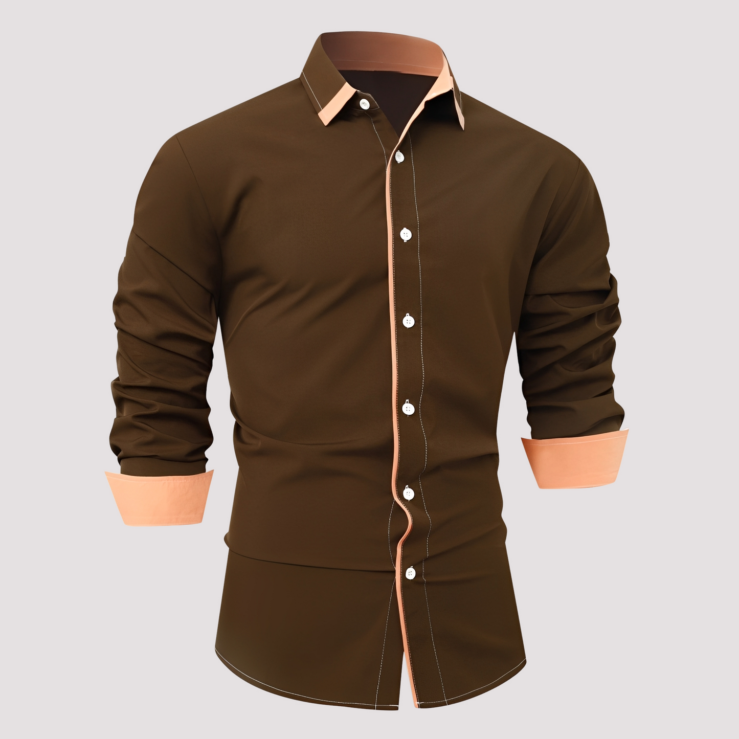 Herren Langarm-Overshirt Elegantes Design