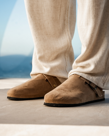 Herren Clog Wildleder Ergonomisch