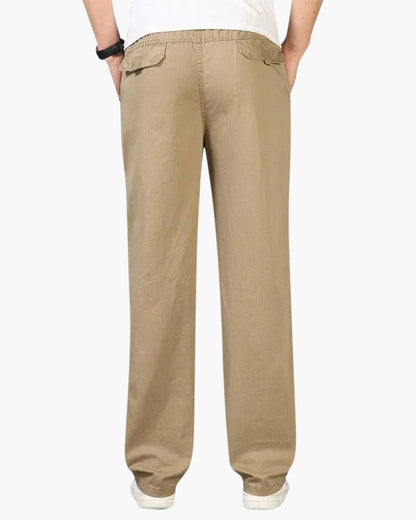 Herren Freizeithose Baumwolle Gerader Schnitt Elastikbund