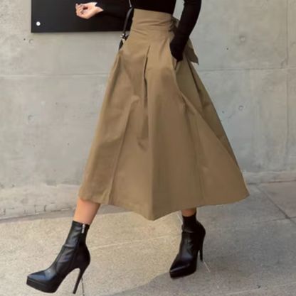 Damen Maxi Rock Schleifen-details Elegant