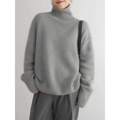 Damen Loose Fit Rollkragenpullover
