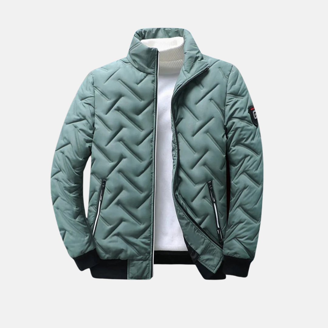 Norvielle Damen Steppjacke Isoliert Zickzack-Design Hoch