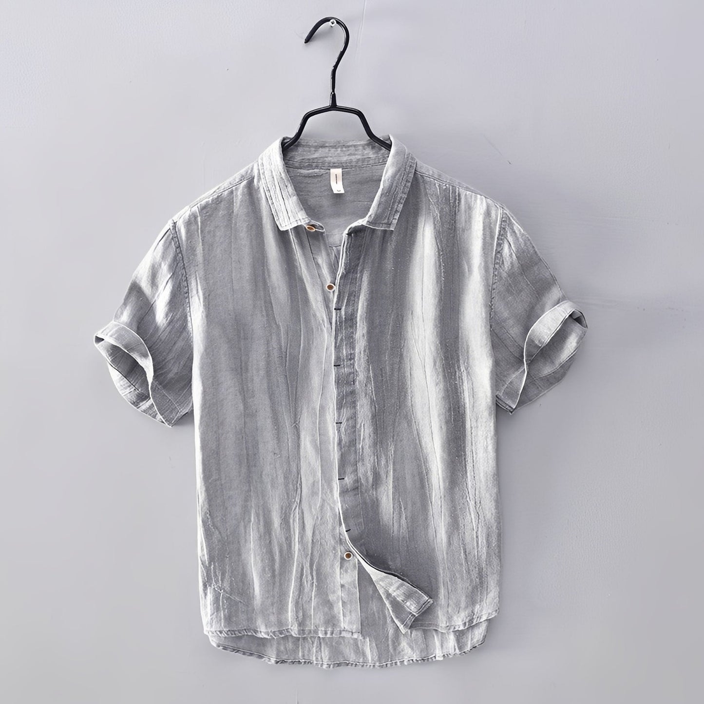 Kellvin Herren Sommerhemd Vintage-Style Baumwolle Weiß