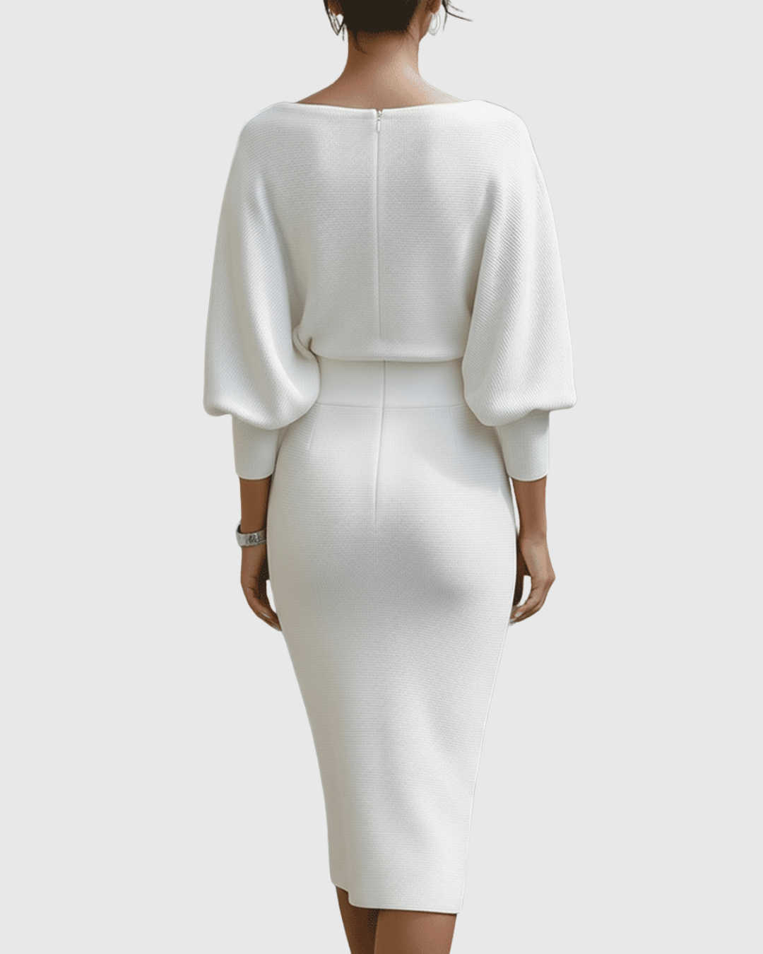 Elegantes Damen Midikleid mit Drapierung