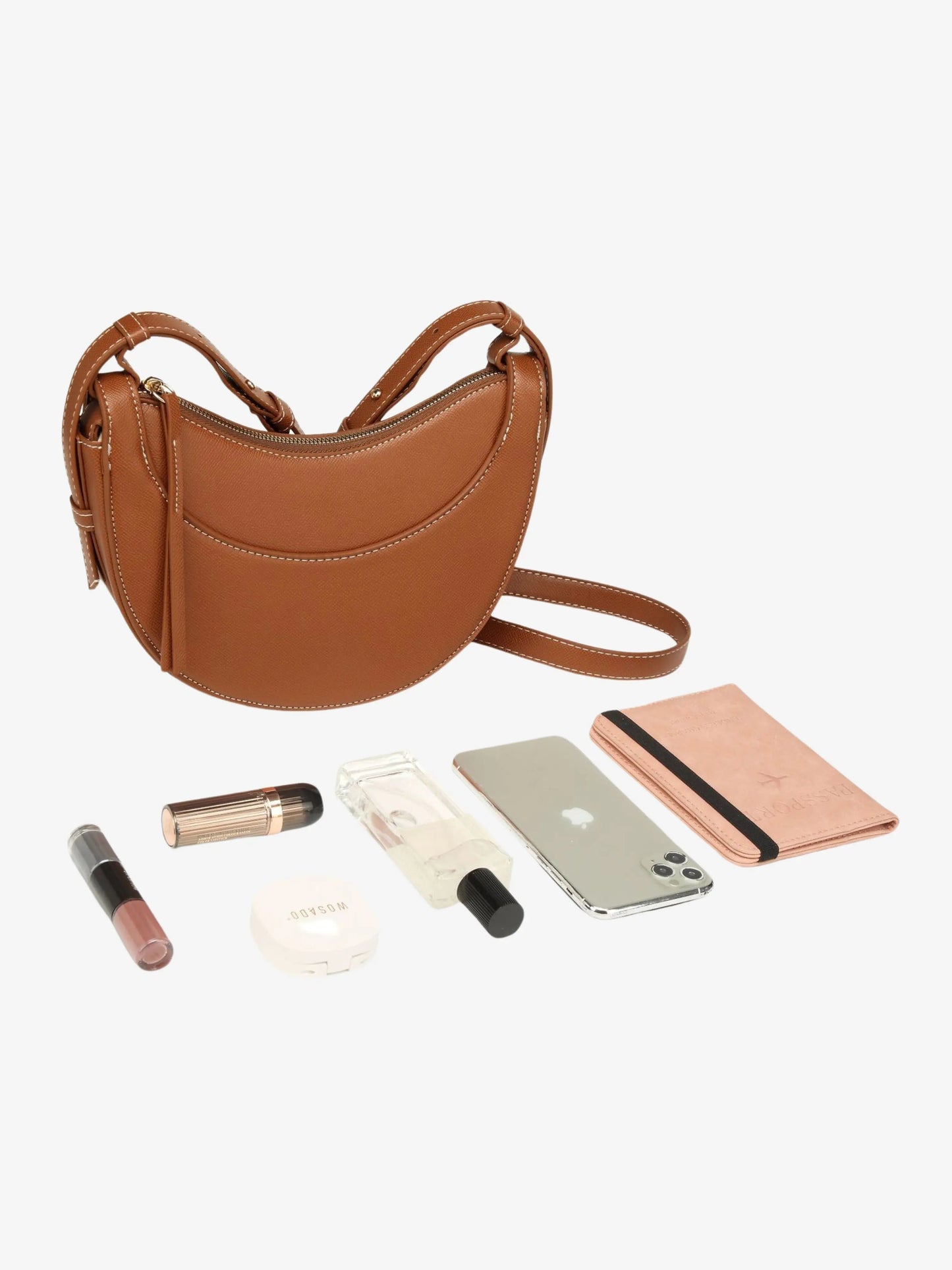 Amily Damen Crossbody-Tasche Verstellbar Gebogen Quaste