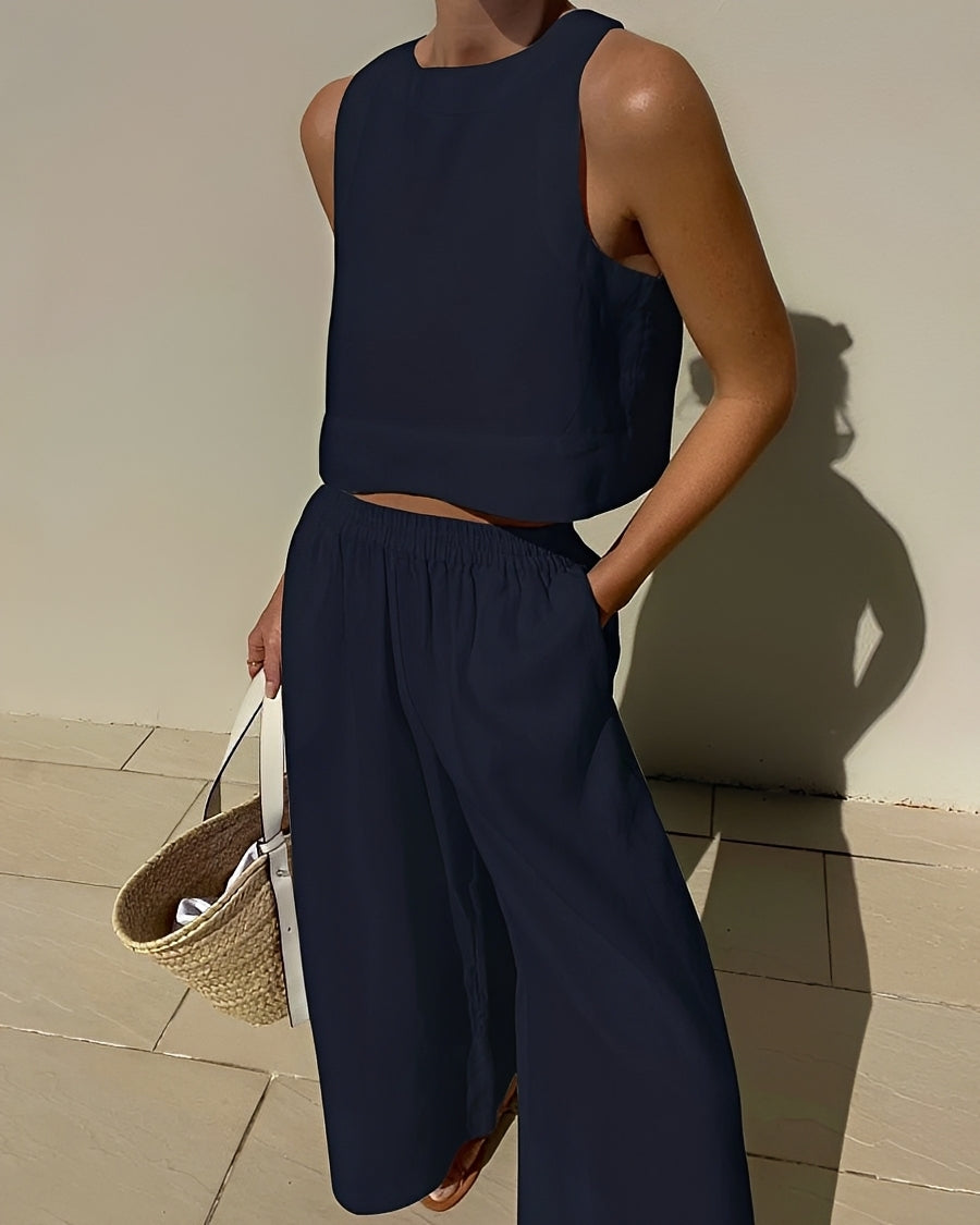 Damen Zweiteiliges Set Bequem Locker Geschnitten