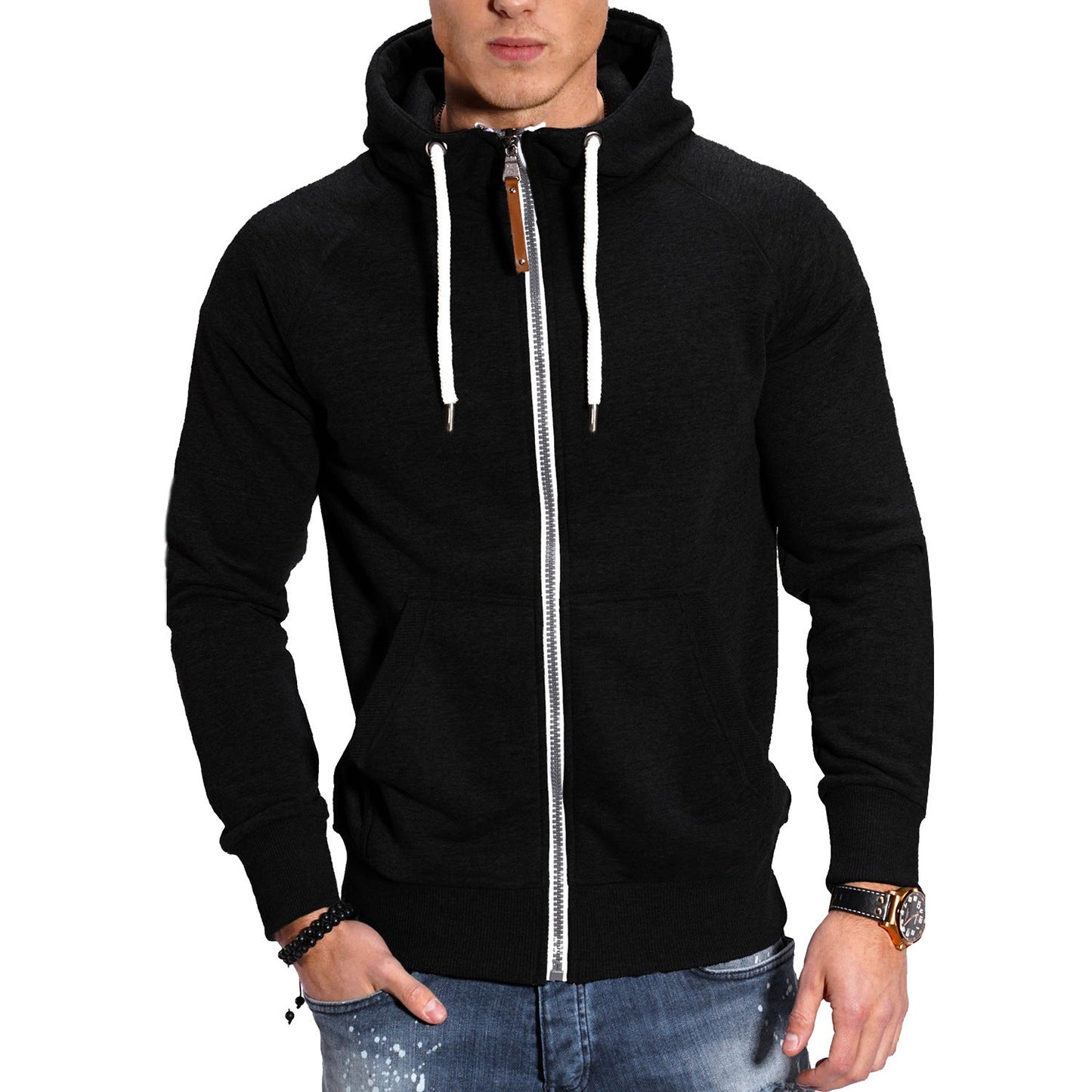 Herren Sportjacke Kapuze Modern