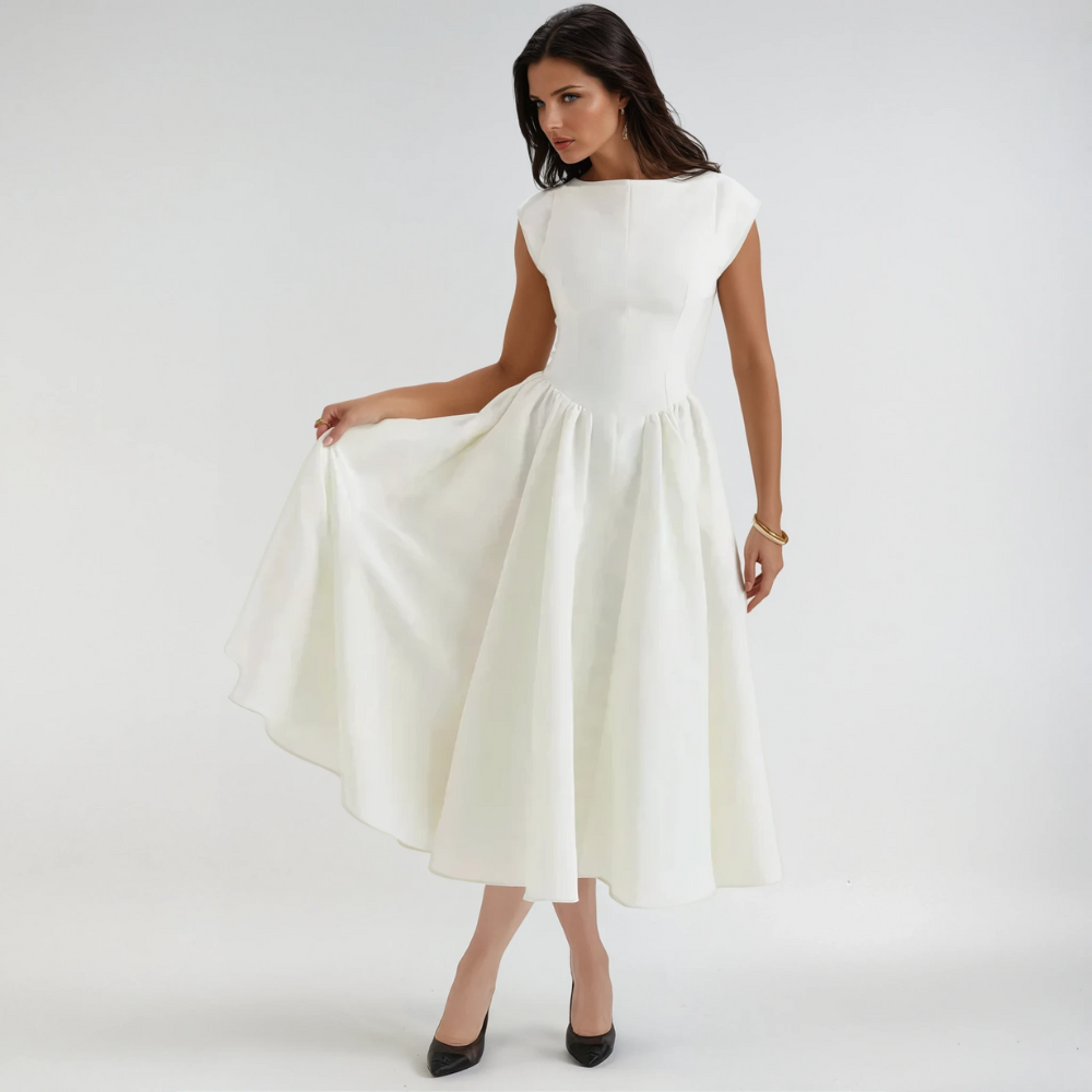 Norvielle Damen Midi Kleid Lucia