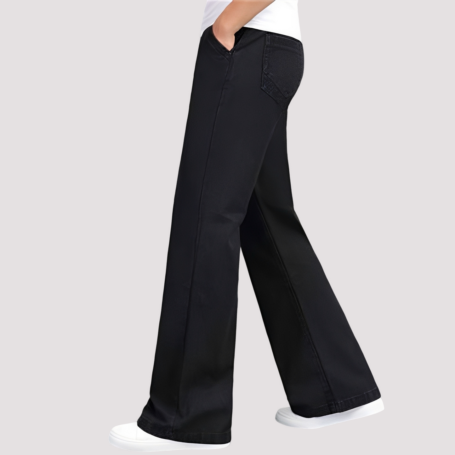 Damen Jeans Gerade Geschnitten Weites Bein