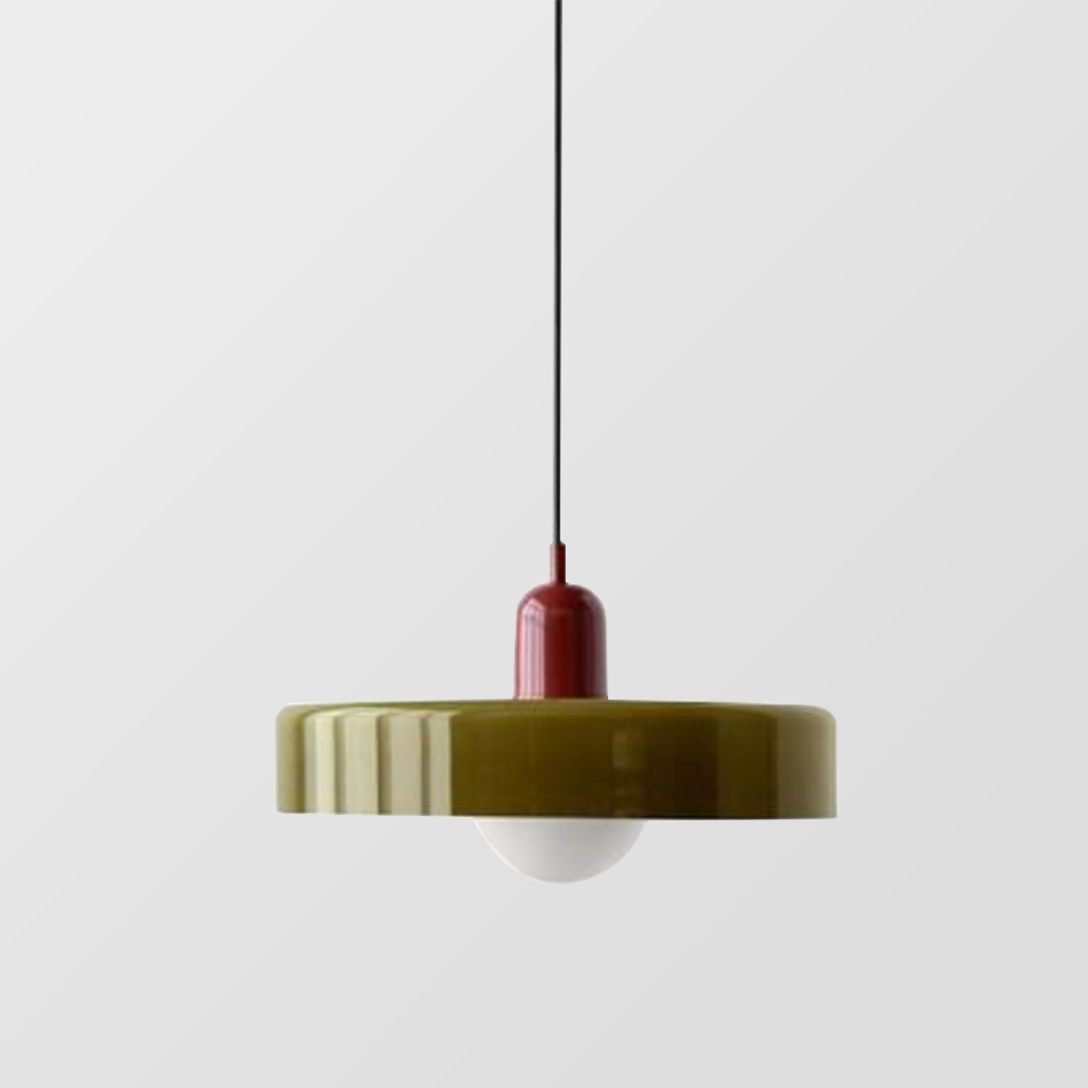 Bauhaus Pendelleuchte Farbiges Glas