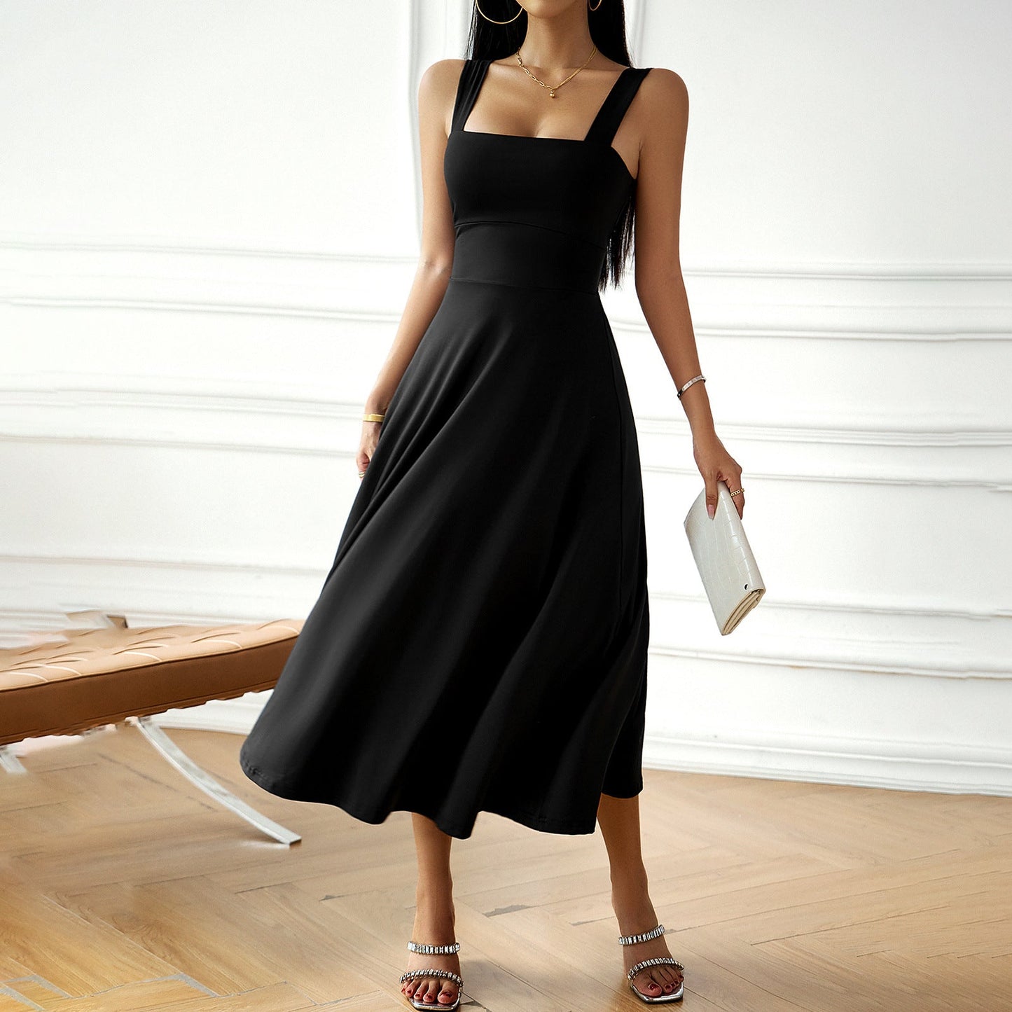 Elegantes Damen Ärmelloses Kleid