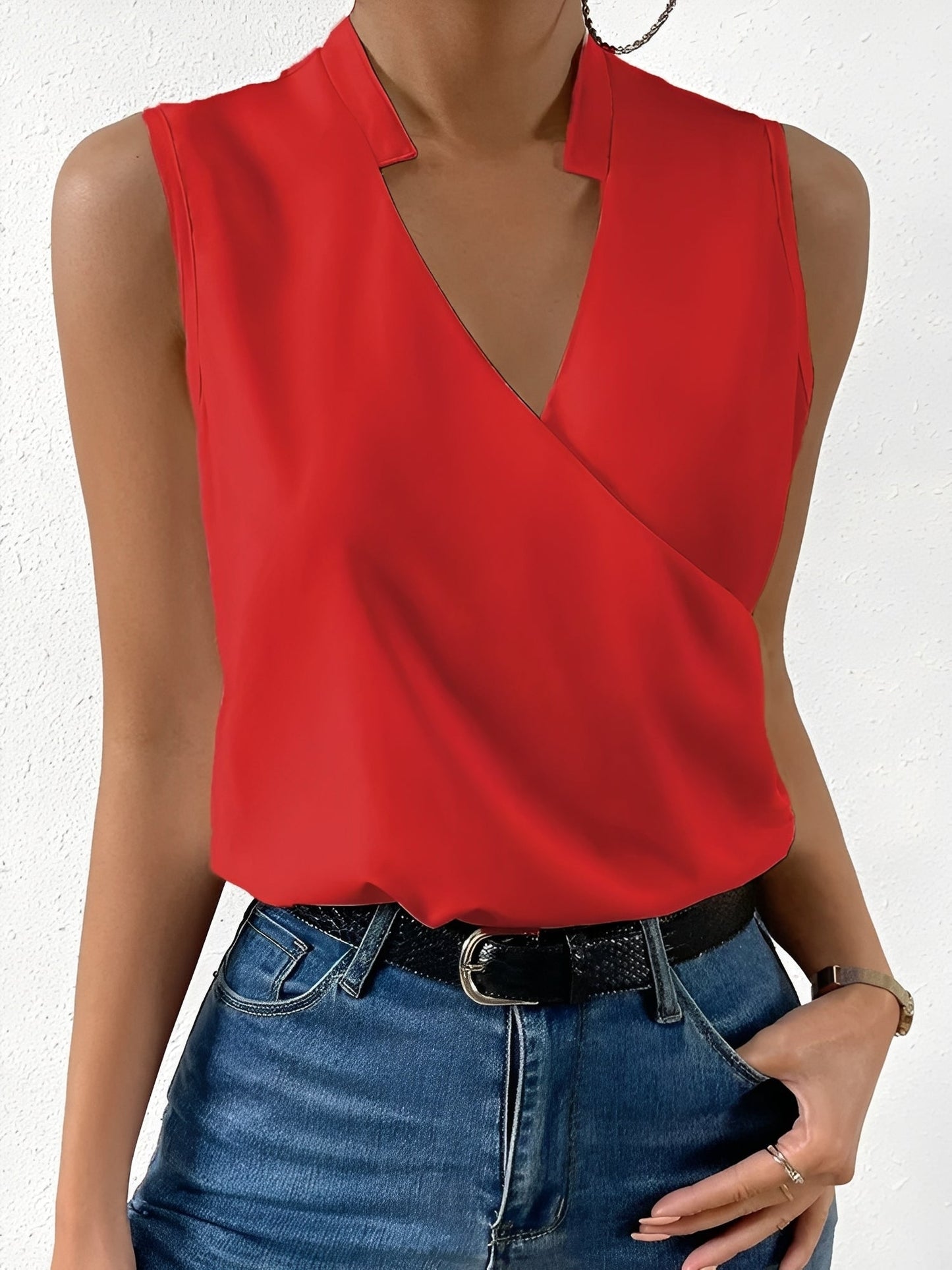 Damen Ärmellose Bluse Stilvoll