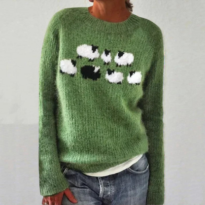 Damen Strickpullover Kurz Grob