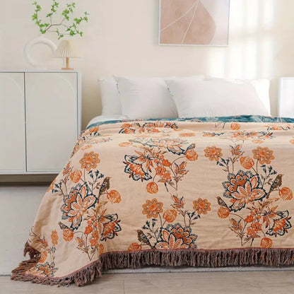 Rustikale Boho-Decke Gemütlich Wollig