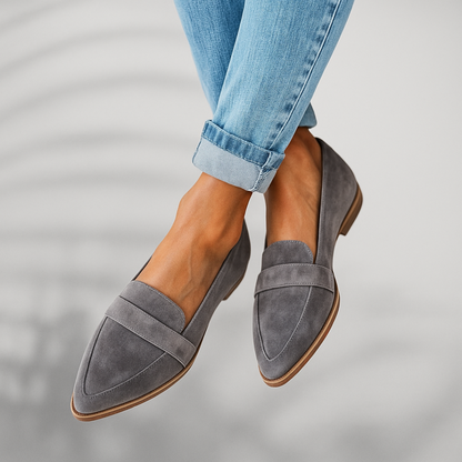Damen Zehen-Loafer Schlanke Bequem Leder